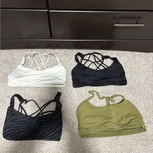 lululemon athletica Strappy Sports Bra Collection - White, Black, Green, Pink